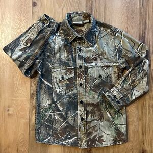 RedHead Realtree Camo Button Up Shirt Unisex Youth Small Hunting Outdoors